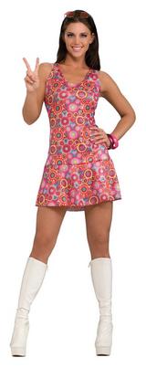 View Item Adult Ladies 8-10 Sixties 60s Luv-in Lucy Fancy Dress Groovy Costume Go Go Hippy